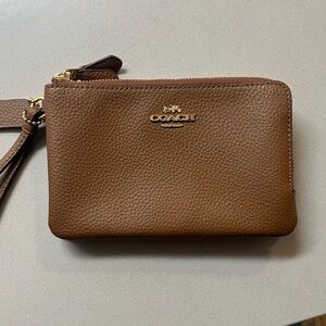 Coach Brown Wristlet